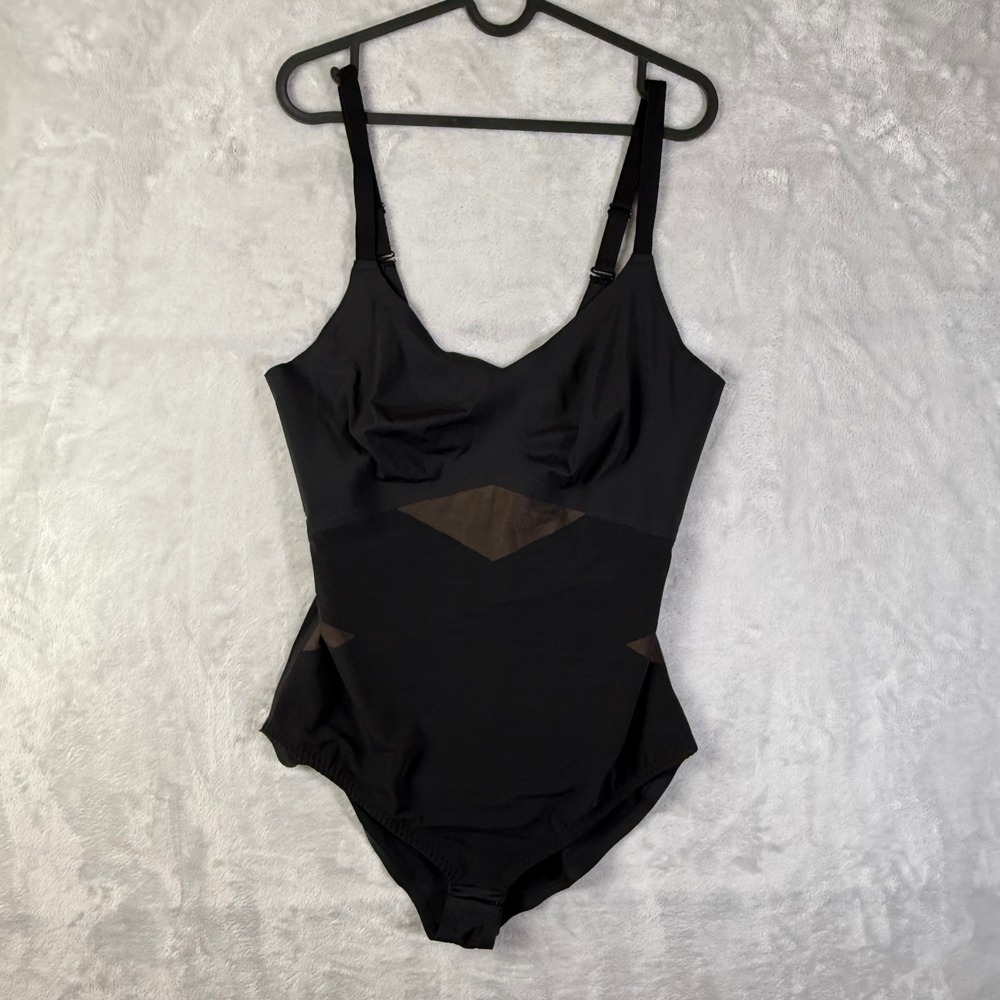 Honeylove LiftWear Cami Bodysuit Onyx Black XL Shapewear LWBS0101 Compression